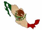 Mexico Map On Mexico Flag Drawing ,grunge And Retro Flag Series Stock Photo