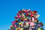 Seoul - February 1 : Love Padlocks At N Seoul Tower Or Locks Of Love Is A Custom In Some Cultures Which Symbolize Their Love Will Be Locked Forever At Seoul Tower On February 1,2015 In Seoul,south Korea Stock Photo