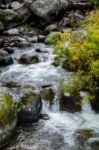 Small Rapids Along The Yellowstone River Stock Photo