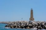 View Of The Lighthouse At Porto Banus Stock Photo