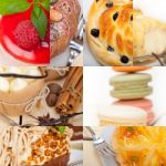 Fresh Dessert Cake Collage Stock Photo