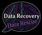 Data Recovery Indicates Getting Back And Bytes Stock Photo