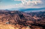 Storm Approaching Mountains Near Las Vegas Stock Photo