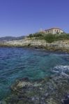 Beautiful Seascape Near A Village In Peloponesse Stock Photo