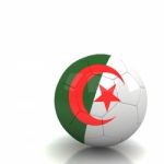 Algeria Soccer Ball Isolated White Background Stock Photo