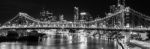 Story Bridge In Brisbane. Black And White Stock Photo