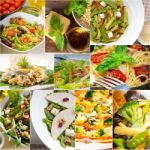 Healthy And Tasty Italian Food Collage Stock Photo