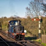 Bluebell Steam Train Approaching Sheffield Park Station Stock Photo