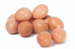 Pile Of Chicken Eggs Stock Photo