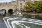 View Of Pulteney Bridge In Bath Stock Photo