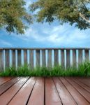 Wooden Terrace Stock Photo