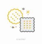 Thin Line Icons, Cracker Stock Photo