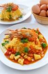 Thai Food Melet With Prawn In Sweet And Sour Sauce Stock Photo