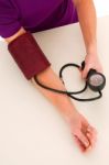 Measuring Blood Pressure Stock Photo