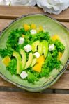 Fresh Avocado Salad Stock Photo