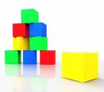 Kids Blocks Indicates Colors Cube And Spectrum Stock Photo