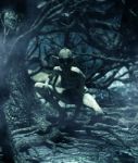 Monster Creature Woman In Creepy Forest,3d Illustration Stock Photo