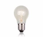 Light Bulb With Drawing Graph Stock Photo