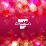 Happy Valentines Day And Colorful Background Design Stock Photo