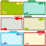 Fish Recipe Cards Stock Photo