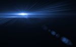 Blue Digit Lens Flare With Bright Light In Black Background Used For Texture And Material Stock Photo