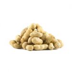 Dried Peanuts On White Background Stock Photo