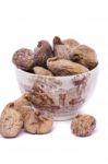 Dry Figs On A Bowl Stock Photo