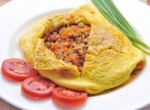 Omelet With Herbs Stock Photo