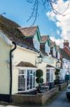 Street View Of Stockbridge In Hampshire Stock Photo