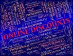 Online Discounts Meaning World Wide Web And Website Stock Photo