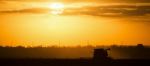 Agriculture Machine Harvesting Field Stock Photo