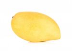 Ripe Mango Isolated On The White Background Stock Photo