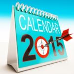 2015 Calendar Target Shows Year Organizer Stock Photo