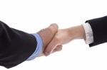 Businesspeople handshaking Stock Photo