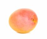 Ripe Mango Isolated On The White Background Stock Photo