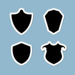 Shield Icon Set Stock Photo