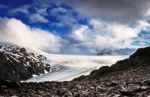 Ice field And Clouds Stock Photo