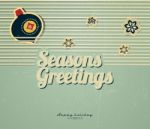 Seasons Christmas Greetings Card Stock Photo