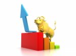 Economical Bull Market Chart Stock Photo