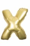 Golden Inflatable Letter Uppercase Stock Photo