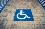 Disabled Parking Lot Stock Photo