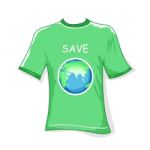 Save Earth T Shirt Stock Photo