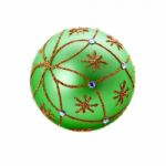 Luxurious Green Christmas Ball Stock Photo