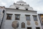 View Of A Traditional Building In Krumlov Stock Photo