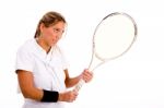 Woman Playing Tennis Stock Photo