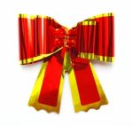 Red Ribbon Bow Stock Photo