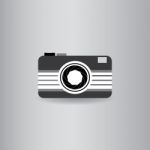 Camera Flat Icon   Illustration  Stock Photo