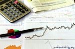 Business Graphs And Charts  Stock Photo