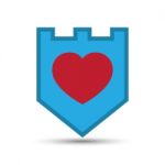  Love Heart Shield Illustration Stock Photo