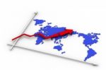 Statistics - Worldmap Stock Photo